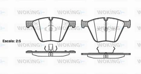 Комплект гальмівних колодок BMW X6, BMW 5, BMW 7, WOKING (P1519300)