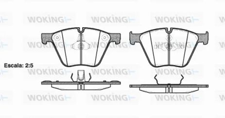 Комплект тормозных колодок BMW X6, BMW 5, BMW 7, WOKING (P1519300)