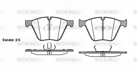 Тормозной колодочный комплект BMW X6, BMW 5, BMW 7 от WOKING (P1519300) Тормозной колодочный комплект BMW X6, BMW 5, BMW 7 от WOKING (P1519300)