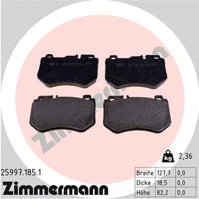 Комплект тормозных колодок MB C-CLASS, ZIMMERMANN (259971851)