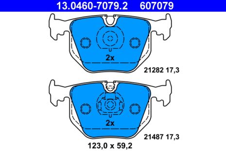 Комплект тормозных колодок LAND ROVER, BMW X3, BMW Z4, ATE (13046070792)