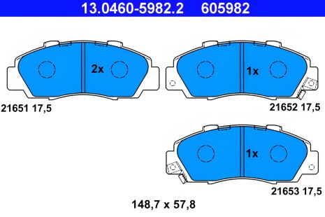 Комплект тормозных колодок HONDA ODYSSEY, HONDA SMX, HONDA INTEGRA, ATE (13046059822) Комплект тормозных колодок HONDA ODYSSEY, HONDA SMX, HONDA INTEGRA, ATE (13046059822)