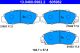 Комплект гальмівних колодок HONDA ODYSSEY, HONDA SMX, HONDA INTEGRA, ATE (13046059822)