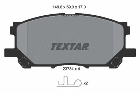 Комплект гальмівних колодок HUANGHAI QISHENG, LEOPAARD MATTU, TOYOTA HARRIER, TEXTAR (2373401)