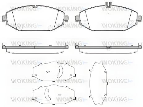 Комплект тормозных колодок MB E-CLASS, MB C-CLASS, WOKING (P1718300)