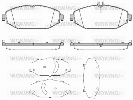 Комплект тормозных колодок MB E-CLASS, MB C-CLASS, WOKING (P1718300)