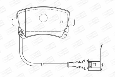 Комплект гальмівних колодок VW TRANSPORTER, VW MULTIVAN, CHAMPION (573220CH)