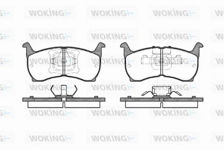 Комплект тормозных колодок MAZDA 626, WOKING (P064300)
