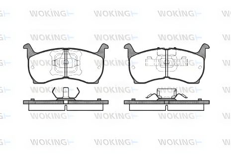 Тормозные колодки комплект MAZDA 626, WOKING (P064300)