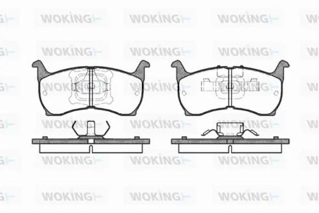 Комплект тормозных колодок MAZDA 626, WOKING (P064300)