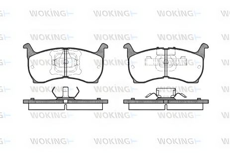 Гальмівних колодок комплект MAZDA 626, WOKING (P064300)