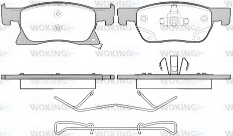 Комплект тормозных колодок OPEL ASTRA, WOKING (P1781302)
