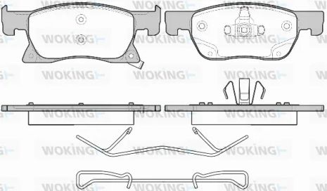 Комплект тормозных колодок OPEL ASTRA, WOKING (P1781302)