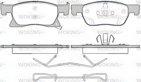 Комплект тормозных колодок для OPEL ASTRA, WOKING (P1781302)