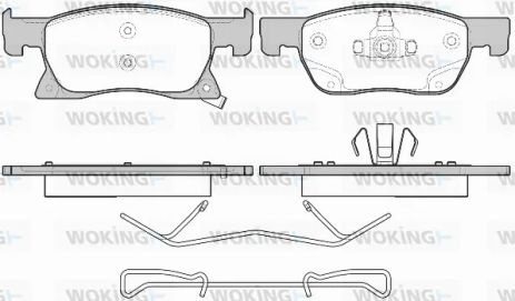 Комплект тормозных колодок OPEL ASTRA, WOKING (P1781302)