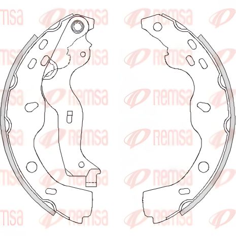 Набір гальмівних колодок SUZUKI SX4, REMSA (422700) Набір гальмівних колодок SUZUKI SX4, REMSA (422700)