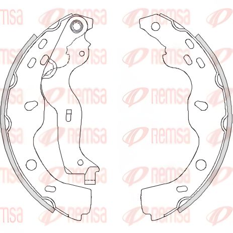 Комплект тормозных колодок для SUZUKI SX4, REMSA (422700)