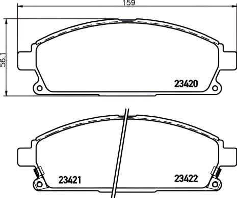 Гальмівних колодок Комплект ISUZU FILLY, NISSAN (ZHENGZHOU), DONGFENG (DFAC), NISSHINBO (NP2009)