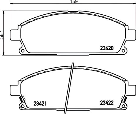 Гальмівних колодок Комплект ISUZU FILLY, NISSAN (ZHENGZHOU), DONGFENG (DFAC), NISSHINBO (NP2009) Гальмівних колодок Комплект ISUZU FILLY, NISSAN (ZHENGZHOU), DONGFENG (DFAC), NISSHINBO (NP2009)