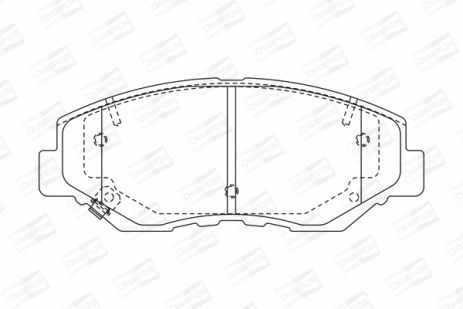 Комплект гальмівних колодок HONDA CIVIC, HONDA STEPWGN, HONDA ACCORD, CHAMPION (572504CH)