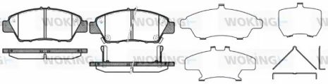Комплект тормозных колодок HONDA CR-Z, HONDA CITY, HONDA INSIGHT, WOKING (P1258302)