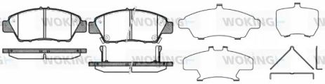 Комплект тормозных колодок HONDA CR-Z, HONDA CITY, HONDA INSIGHT, WOKING (P1258302)
