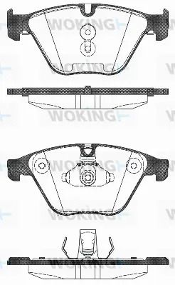Комплект гальмівних колодок BMW 6, BMW 5, WOKING (P1596300)
