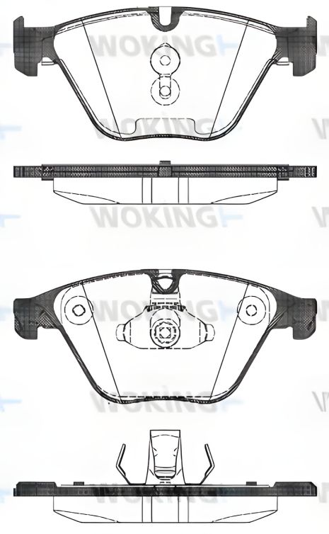 Комплект гальмівних BMW 5, BMW 6 колодок, WOKING (P1596300)