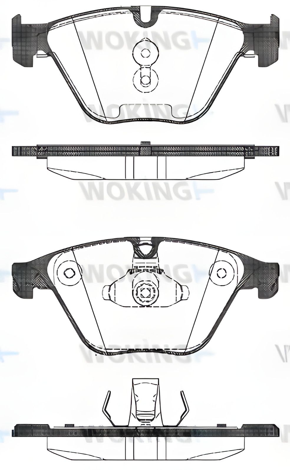 Комплект гальмівних колодок BMW 6, BMW 5, WOKING (P1596300) Комплект гальмівних колодок BMW 6, BMW 5, WOKING (P1596300)