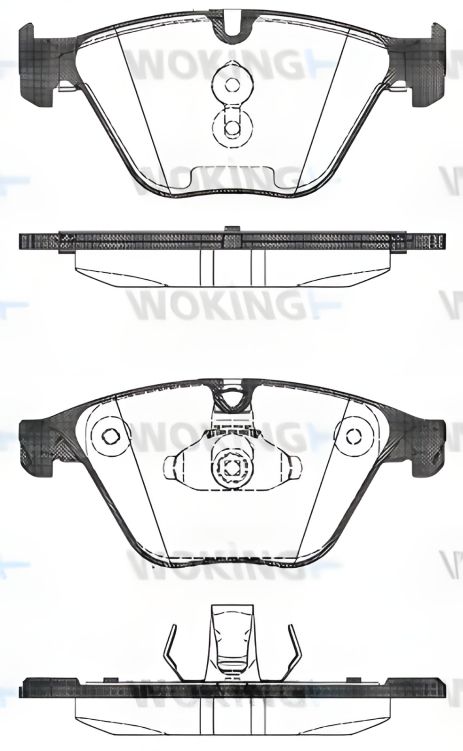 Комплект гальмівних колодок BMW 6, BMW 5, WOKING (P1596300) Комплект гальмівних колодок BMW 6, BMW 5, WOKING (P1596300)
