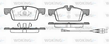 Комплект тормозных колодок PEUGEOT 508, WOKING (P1561301)