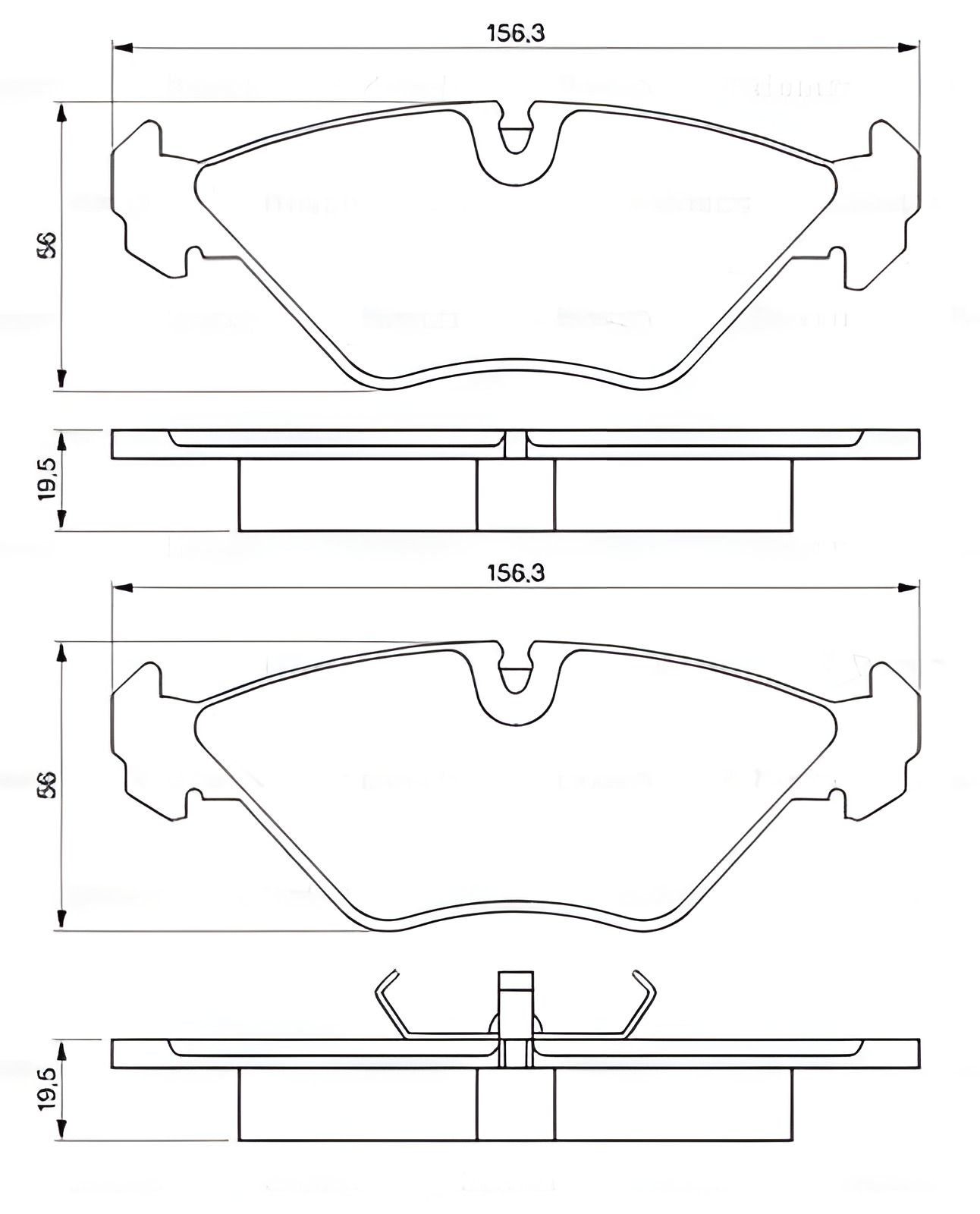 Комплект автогальмівних колодок для SAAB 9000, BOSCH (0986461766) Комплект автогальмівних колодок для SAAB 9000, BOSCH (0986461766)