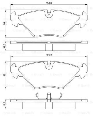 Комплект гальмівних колодок SAAB 9000, BOSCH (0986461766)
