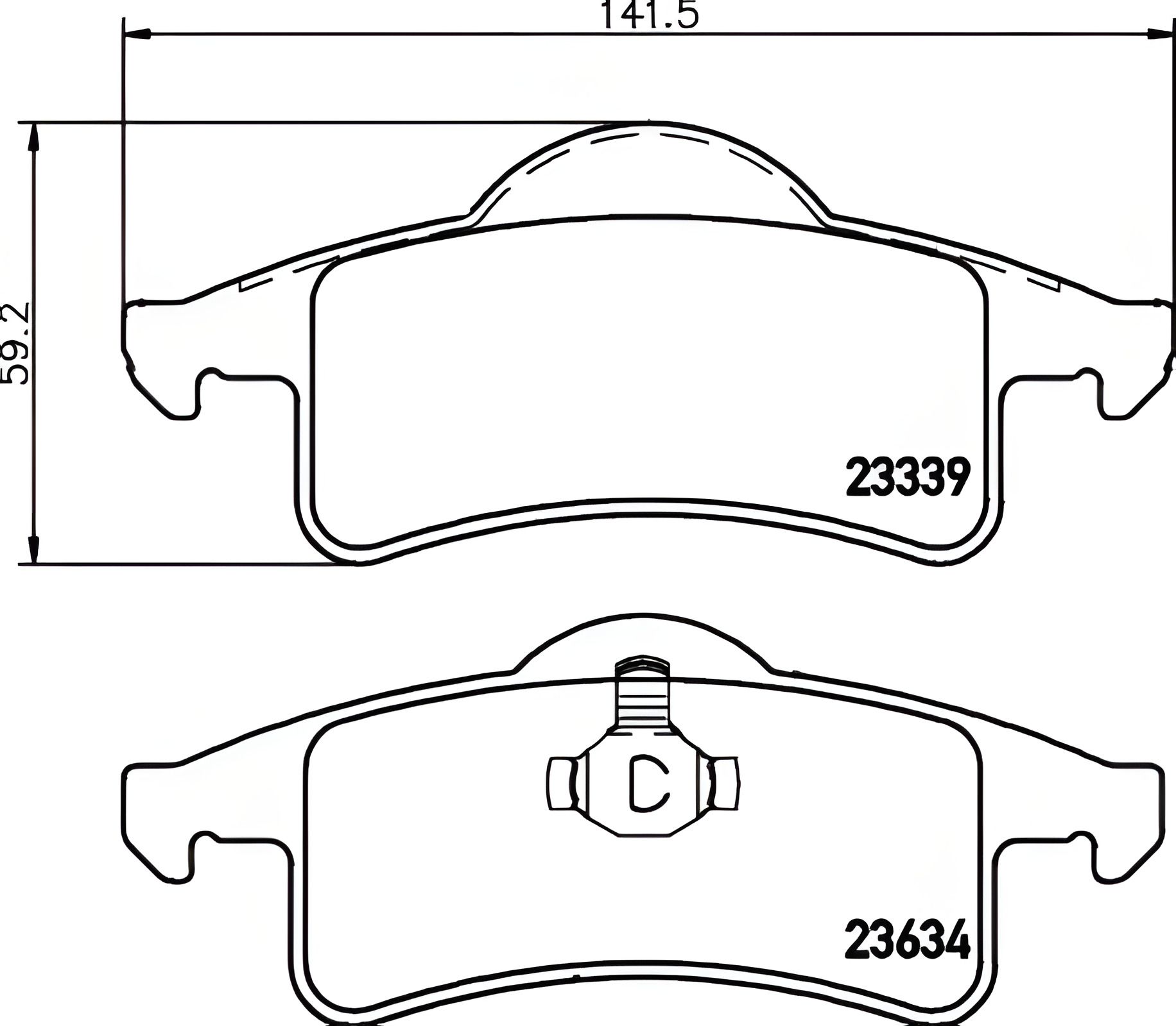 Комплект гальмівних колодок JEEP (BJC), JEEP GRAND CHEROKEE, JEEP CHEROKEE, HELLA PAGID (8DB355009891) Комплект гальмівних колодок JEEP (BJC), JEEP GRAND CHEROKEE, JEEP CHEROKEE, HELLA PAGID (8DB355009891)