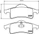 Комплект тормозных колодок JEEP (BJC), JEEP GRAND, JEEP CHEROKEE, HELLA PAGID (8DB355009891)