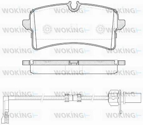 Комплект тормозных колодок AUDI A8, WOKING (P1405312)