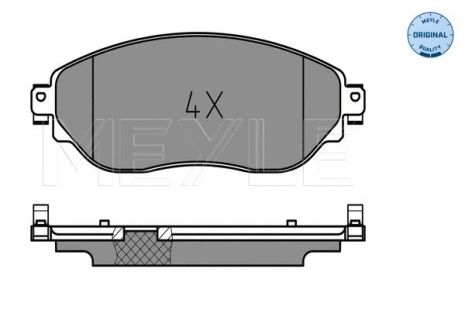 Комплект гальмівних колодок NISSAN PRIMASTAR, FIAT TALENTO, OPEL VIVARO, MEYLE (0252208718)