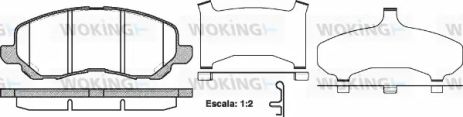 Комплект гальмівних колодок PEUGEOT 4008, CITROËN C4, CHRYSLER (BBDC), WOKING (P904331)