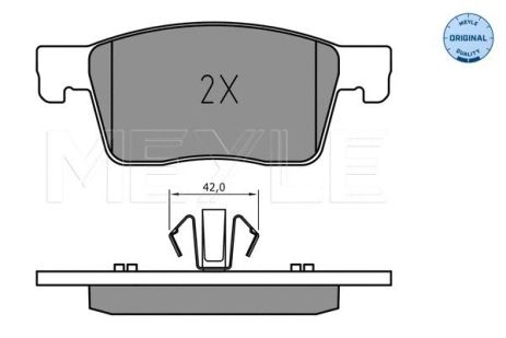 Комплект тормозных колодок OPEL ASTRA, MEYLE (0252234519)