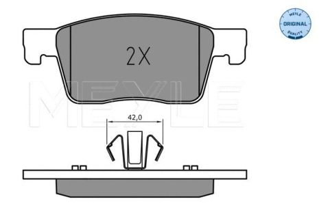 Комплект гальмівних колодок OPEL ASTRA, MEYLE (0252234519)