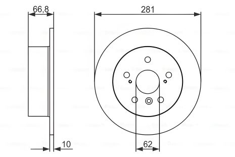 Гальмівний диск LEXUS ES, TOYOTA CAMRY, TOYOTA AURION, BOSCH (0986479C21) Гальмівний диск LEXUS ES, TOYOTA CAMRY, TOYOTA AURION, BOSCH (0986479C21)