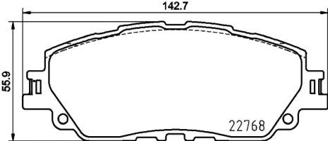 Комплект тормозных колодок DAIHATSU ALTIS, LEXUS UX, TOYOTA COROLLA, NISSHINBO (NP1167)