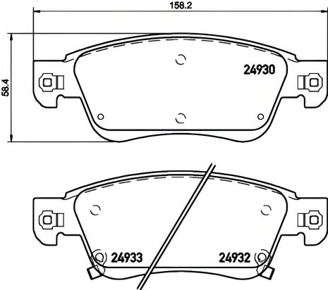 Комплект гальмівних колодок для INFINITI G, INFINITI EX від NISSHINBO (NP2056)
