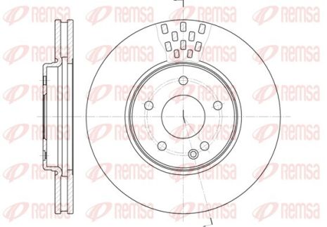 Диск гальмівний CHRYSLER CROSSFIRE, MERCEDES-BENZ CLC-CLASS, REMSA (655610)