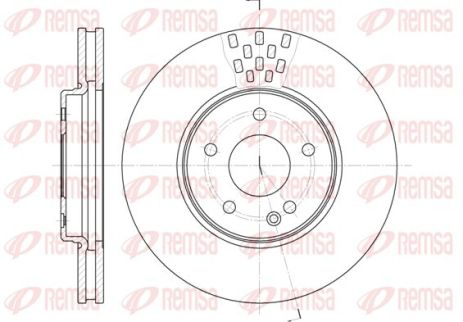 Диск гальмівний CHRYSLER CROSSFIRE, MERCEDES-BENZ CLC-CLASS, REMSA (655610)