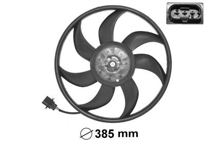 Вентилятор охлаждения радиатора SEAT CORDOBA, VW POLO, SKODA ROOMSTER, VAN WEZEL (5827745)