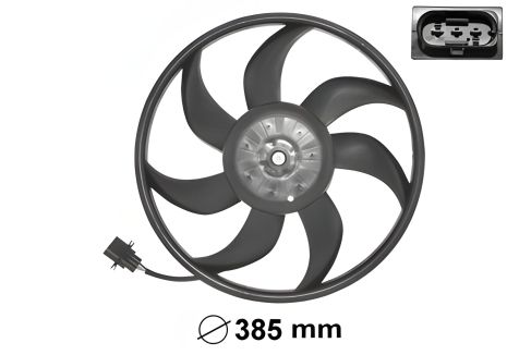 Охолоджувальний вентилятор для радіатора SEAT CORDOBA, VW POLO, SKODA ROOMSTER, VAN WEZEL (5827745)