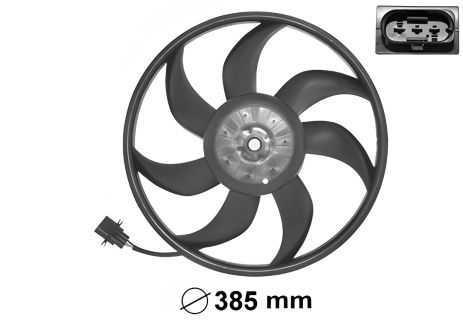Охолоджувальний вентилятор для радіатора SEAT CORDOBA, VW POLO, SKODA ROOMSTER, VAN WEZEL (5827745)