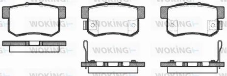 Комплект тормозных колодок ACURA RDX, HONDA ACCORD, HONDA CR-V, WOKING (P225352)