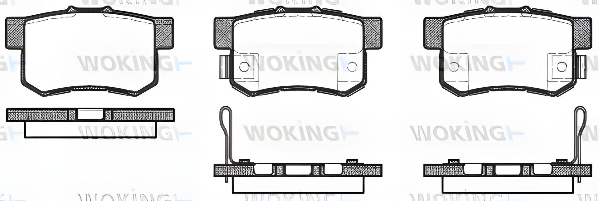 Гальмівних колодок Комплект ACURA RDX / HONDA ACCORD / HONDA CR-V, WOKING (P225352) Гальмівних колодок Комплект ACURA RDX / HONDA ACCORD / HONDA CR-V, WOKING (P225352)